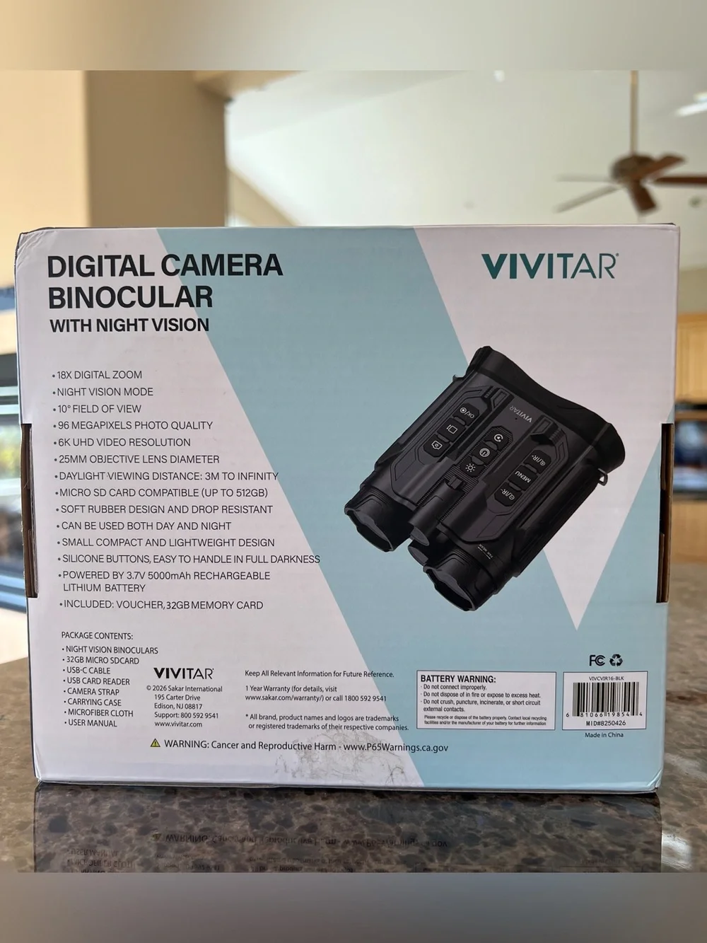 Vivitar 4K Binocular Camcorder Camera w/Night Vision